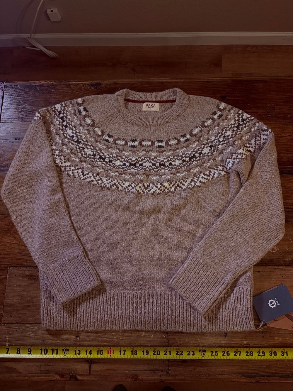 Paka heritage collection women’s medium fair isle crew alpaca sweater nwt